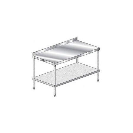 Aero Aero Manufacturing Company 304 Series 14 Ga Stainless Steel Workbench W/ Undershelf, 60"W x 24"D 2TGS-2460